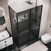 Душевая стенка Grossman Style 70x195 200.K33.05.70.21.10 (черный матовый,стекло тонированное) - Превью изображения №3 — Интернет-магазин ПроЗаказ