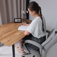 Офисное кресло AksHome Paradis (ткань, светло-серый) - Превью изображения №4 — Интернет-магазин ПроЗаказ