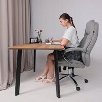 Офисное кресло AksHome Paradis (ткань, светло-серый) - Превью изображения №2 — Интернет-магазин ПроЗаказ