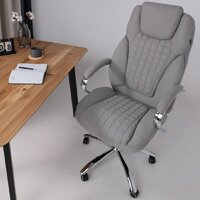 Офисное кресло AksHome Paradis (ткань, светло-серый) - Превью изображения №6 — Интернет-магазин ПроЗаказ