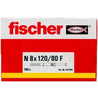 Дюбель-гвоздь Fischer N 8 x 120/80 F 513704 (100 шт) - Превью изображения №4 — Интернет-магазин ПроЗаказ