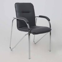 Офисный стул AksHome Samba Aks-1 (Pegasso темно-серый/подлокотники мягкие) - Превью изображения №2 — Интернет-магазин ПроЗаказ