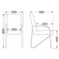 Офисный стул AksHome Samba Aks-1 (Pegasso темно-серый/подлокотники мягкие) - Превью изображения №17 — Интернет-магазин ПроЗаказ