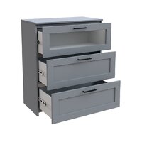 Комод Mio Tesoro Нави 3 ящика 2.15.02.020.4 (серый, со стеклом) - Превью изображения №3 — Интернет-магазин ПроЗаказ