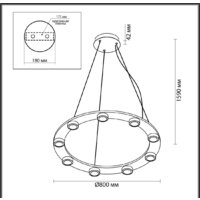 Подвесная люстра Odeon Light Turman 6631/75L - Превью изображения №2 — Интернет-магазин ПроЗаказ