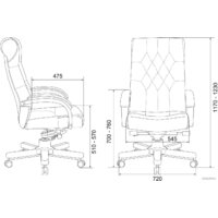 Офисное кресло Бюрократ T-9928WALNUT Fabric (зеленый Italia Green/дерево) - Превью изображения №10 — Интернет-магазин ПроЗаказ