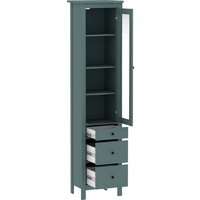 Шкаф-витрина Mio Tesoro Сага 50 2.08.07.120.6 (темно-бирюзовый) - Превью изображения №3 — Интернет-магазин ПроЗаказ