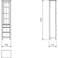 Шкаф-витрина Mio Tesoro Сага 50 2.08.07.120.6 (темно-бирюзовый) - Превью изображения №4 — Интернет-магазин ПроЗаказ