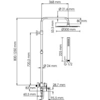 Душевая система  Wasserkraft A174.160.217.CB - Превью изображения №3 — Интернет-магазин ПроЗаказ