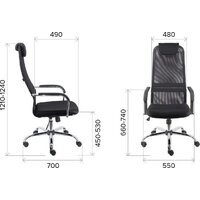 Офисное кресло Everprof EP-708 (сетчатая ткань/черный) - Превью изображения №6 — Интернет-магазин ПроЗаказ