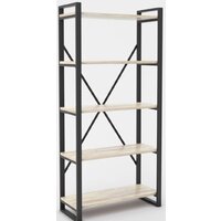 Стеллаж Hype Mebel Стандарт-2 50x170 (черный/древесина белая) - Превью изображения №1 — Интернет-магазин ПроЗаказ