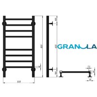 Полотенцесушитель Granula Квадро Сплит 50х80 (терморегулятор с таймером черный матовый) - Превью изображения №6 — Интернет-магазин ПроЗаказ