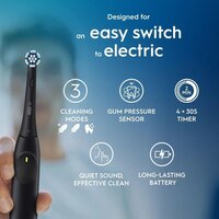 Электрическая зубная щетка Oral-B iO2 Electric Toothbrush with Travel Case (Night Black) - Превью изображения №6 — Интернет-магазин ПроЗаказ