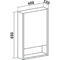  Runo Шкаф с зеркалом для ванной Микра 40 - Превью изображения №2 — Интернет-магазин ПроЗаказ