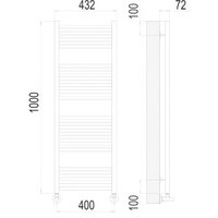 Полотенцесушитель TERMINUS Аврора П20 500x1000 нп (хром) - Превью изображения №3 — Интернет-магазин ПроЗаказ