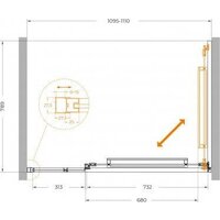 Душевая дверь Cezares LUX-B-FS-11-110-C-GM - Превью изображения №7 — Интернет-магазин ПроЗаказ