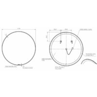  Cersanit Зеркало Eclipse Smart 90x90 64148 - Превью изображения №6 — Интернет-магазин ПроЗаказ