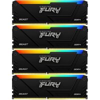 Оперативная память Kingston FURY Beast RGB 4x16ГБ DDR4 2666 МГц KF432C16BB2AK4/64 - Превью изображения №2 — Интернет-магазин ПроЗаказ