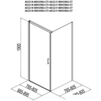 Душевой уголок Aquanet Cinetic 80x80 R - Превью изображения №3 — Интернет-магазин ПроЗаказ