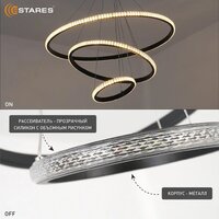 Подвесная люстра Estares Akrilika slim 70W 3R-APP-600x1100-BLACK/CLEAR-220-IP20 - Превью изображения №7 — Интернет-магазин ПроЗаказ