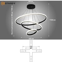 Подвесная люстра Estares Akrilika slim 70W 3R-APP-600x1100-BLACK/CLEAR-220-IP20 - Превью изображения №11 — Интернет-магазин ПроЗаказ