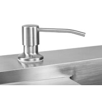 Кухонная мойка Saniteco 6550-L + Spike F9S07000 (хром, с сифоном, дозатором и коландером) - Превью изображения №6 — Интернет-магазин ПроЗаказ