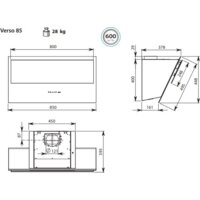 Кухонная вытяжка Falmec Verso Design 85 800 м3/ч (белый) - Превью изображения №6 — Интернет-магазин ПроЗаказ