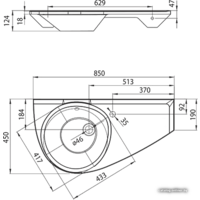 Умывальник Ravak Avocado левый 85x45 [XJ1L1100000] - Превью изображения №3 — Интернет-магазин ПроЗаказ
