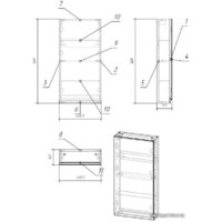  Cersanit Шкаф с зеркалом Moduo 40 LS-MOD40/WH - Превью изображения №2 — Интернет-магазин ПроЗаказ