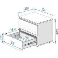 Тумба Кортекс-мебель Бари 60 2ш (белый/белый/белый) - Превью изображения №4 — Интернет-магазин ПроЗаказ