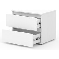 Тумба Кортекс-мебель Бари 60 2ш (белый/белый/белый) - Превью изображения №2 — Интернет-магазин ПроЗаказ