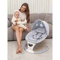 Шезлонг Amarobaby Teddy Swing AB24-22TED/11 (серый) - Превью изображения №7 — Интернет-магазин ПроЗаказ