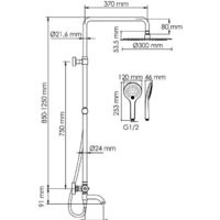 Душевая система  Wasserkraft A288.160.078.BM Thermo - Превью изображения №3 — Интернет-магазин ПроЗаказ