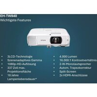 Проектор Epson EH-TW840 - Превью изображения №7 — Интернет-магазин ПроЗаказ