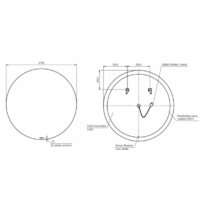  Cersanit Зеркало Eclipse Smart 90x90 64144 - Превью изображения №6 — Интернет-магазин ПроЗаказ