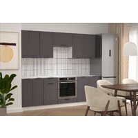 Готовая кухня Mio Tesoro Корнелия Ода-плюс 2.4 без столешницы (графит) - Превью изображения №3 — Интернет-магазин ПроЗаказ