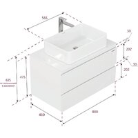  Onika Тумба под умывальник Алеста 80 108065 (белый) - Превью изображения №12 — Интернет-магазин ПроЗаказ