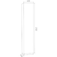 Шкаф-пенал МДК ГШБ бельевой 2120x400x450 (венге) - Превью изображения №2 — Интернет-магазин ПроЗаказ