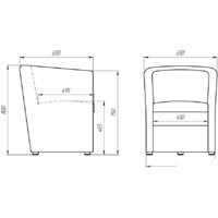Интерьерное кресло Лама-мебель Рико (Bahama Plus Stone) - Превью изображения №4 — Интернет-магазин ПроЗаказ