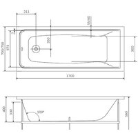 Ванна AM.PM Gem W90A-170-070W-A - Превью изображения №7 — Интернет-магазин ПроЗаказ