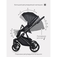 Универсальная коляска Riko Basic Delta Ecco (3 в 1, 15/black) - Превью изображения №13 — Интернет-магазин ПроЗаказ