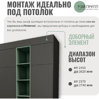 Шкаф распашной Рэйгрупп Рэй S262-В14-3-WKW В14-3 (дуб веллингтон/кобальт) - Превью изображения №3 — Интернет-магазин ПроЗаказ