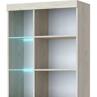 Шкаф-витрина Памир Соната ВНС-800 (дуб крафт белый/антрацит) - Превью изображения №2 — Интернет-магазин ПроЗаказ