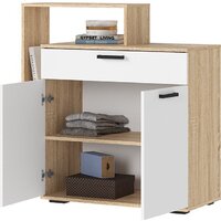 Тумба Стендмебель Санса КМ-01 1000 (белый/дуб сонома) - Превью изображения №2 — Интернет-магазин ПроЗаказ