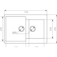 Кухонная мойка Zigmund & Shtain Rechteck 400.275 (млечный путь) - Превью изображения №2 — Интернет-магазин ПроЗаказ