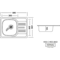 Кухонная мойка Kernau KSS C 455 1B1D Linen - Превью изображения №2 — Интернет-магазин ПроЗаказ