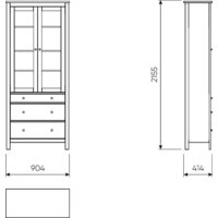 Шкаф-витрина Mio Tesoro Сага 90 2.08.07.130.15 (серый/ясень) - Превью изображения №4 — Интернет-магазин ПроЗаказ