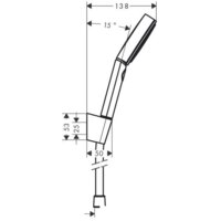Душевой гарнитур  Hansgrohe Pulsify Select 105 3jet 24303670 (черный матовый) - Превью изображения №2 — Интернет-магазин ПроЗаказ