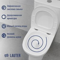 Унитаз напольный Lauter W246 2110246 + гигиенический душ Rainix 21LT7711CH (горизонтальный выпуск) - Превью изображения №5 — Интернет-магазин ПроЗаказ
