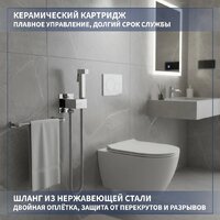 Унитаз напольный Lauter W246 2110246 + гигиенический душ Rainix 21LT7711CH (горизонтальный выпуск) - Превью изображения №7 — Интернет-магазин ПроЗаказ